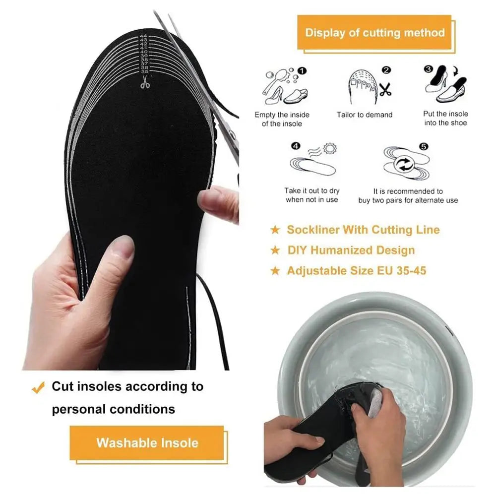 USB Heated Shoe Insoles Feet Warm Sock Pad Mat