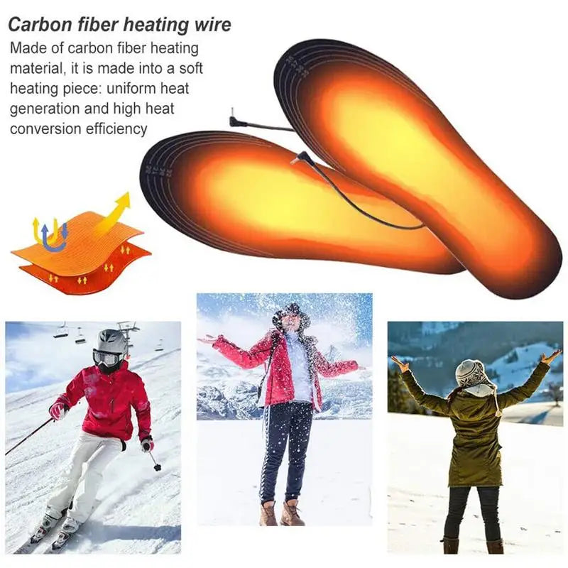 USB Heated Shoe Insoles Feet Warm Sock Pad Mat