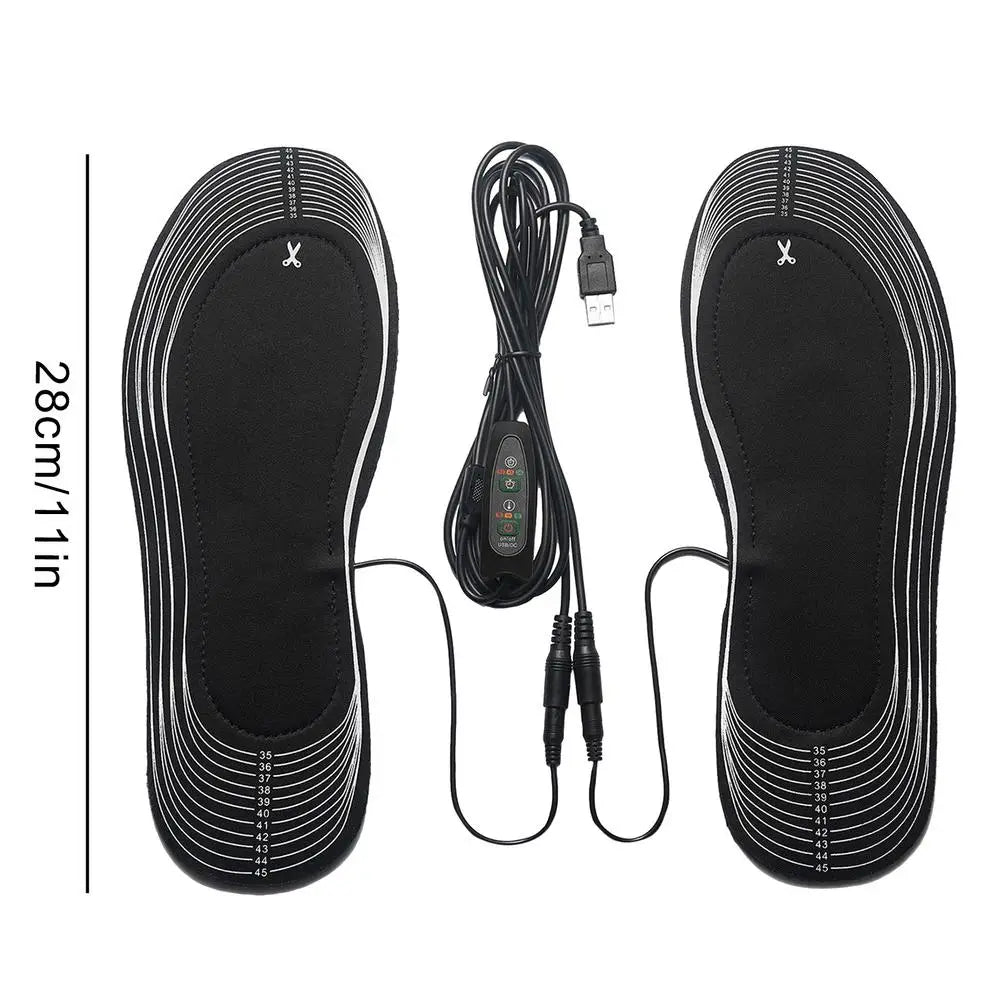 USB Heated Shoe Insoles Feet Warm Sock Pad Mat