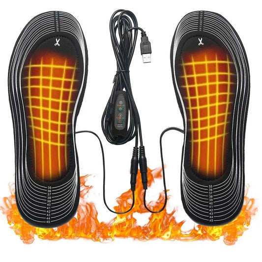 USB Heated Shoe Insoles Feet Warm Sock Pad Mat