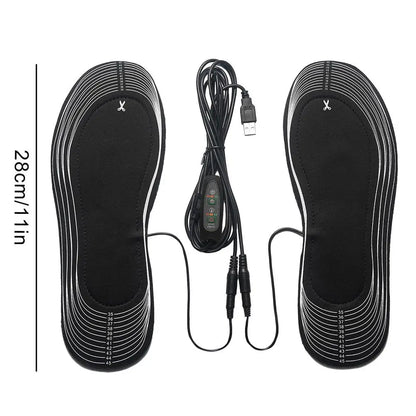 USB Heated Shoe Insoles Feet Warm Sock Pad Mat