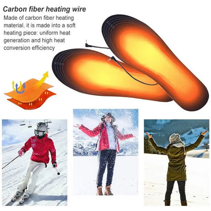 USB Heated Shoe Insoles Feet Warm Sock Pad Mat